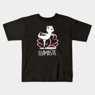 Llamaste Yoga Alpaca Kids T-Shirt